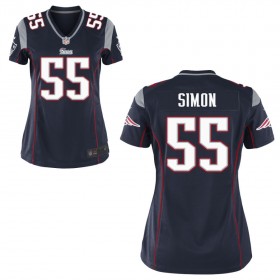 Women's New England Patriots Nike Navy Blue Game Jersey SIMON#55