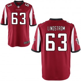 Youth Atlanta Falcons Nike Red Game Jersey LINDSTROM#63