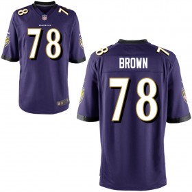 Youth Baltimore Ravens Nike Purple Game Jersey BROWN#78