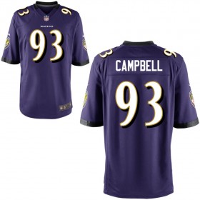 Youth Baltimore Ravens Nike Purple Game Jersey CAMPBELL#93