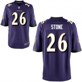 Youth Baltimore Ravens Nike Purple Game Jersey STONE#26