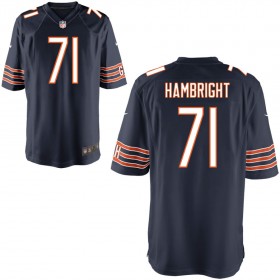 Youth Chicago Bears Nike Navy Game Jersey HAMBRIGHT#71