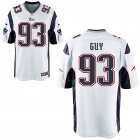 Nike Men's New England Patriots Game White Jersey GUY#93