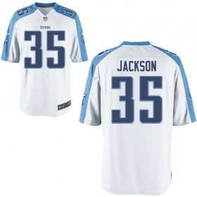 Nike Men's Tennessee Titans Game White Jersey JACKSON#35