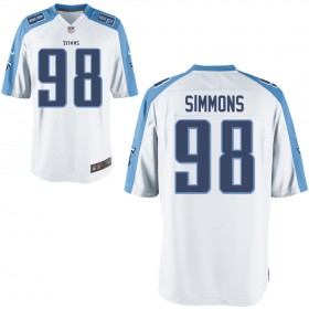 Nike Men's Tennessee Titans Game White Jersey SIMMONS#98