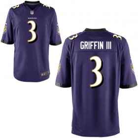 Men's Baltimore Ravens Nike Purple Game Jersey GRIFFIN III#3