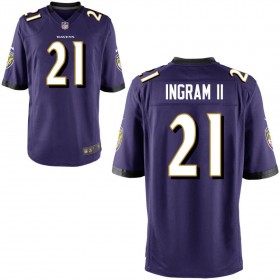 Men's Baltimore Ravens Nike Purple Game Jersey INGRAM II#21