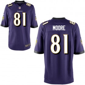 Men's Baltimore Ravens Nike Purple Game Jersey MOORE#81