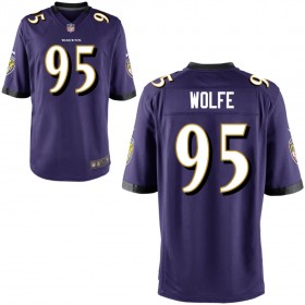 Men's Baltimore Ravens Nike Purple Game Jersey WOLFE#95