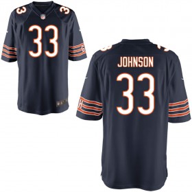 Men's Chicago Bears Nike Navy Game Jersey JOHNSON#33