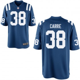 Men's Indianapolis Colts Nike Royal Game Jersey CARRIE#38