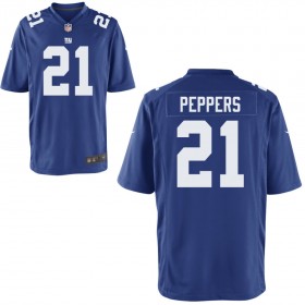 Men's New York Giants Nike Royal Game Jersey PEPPERS#21