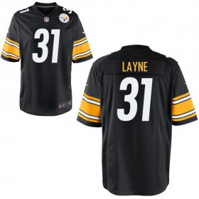 Men's Pittsburgh Steelers Nike Black Game Jersey LAYNE#31