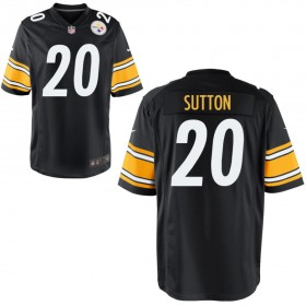 Men's Pittsburgh Steelers Nike Black Game Jersey SUTTON#20