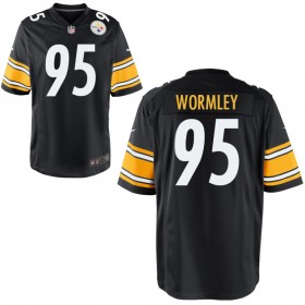 Men's Pittsburgh Steelers Nike Black Game Jersey WORMLEY#95