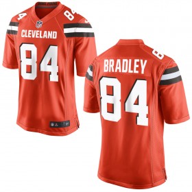 Nike Cleveland Browns Mens Orange Game Jersey BRADLEY#84
