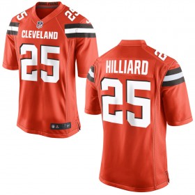 Nike Cleveland Browns Mens Orange Game Jersey HILLIARD#25