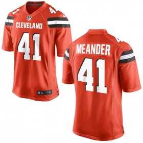 Nike Cleveland Browns Mens Orange Game Jersey MEANDER#41