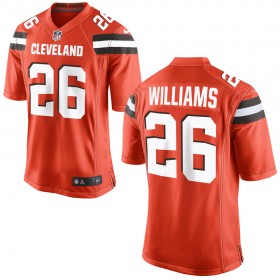 Nike Cleveland Browns Mens Orange Game Jersey WILLIAMS#26