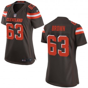 Women's Cleveland Browns Nike Brown Game Jersey BROWN#63