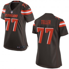 Women's Cleveland Browns Nike Brown Game Jersey TELLER#77