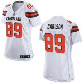 Nike Cleveland Browns Womens White Game Jersey CARLSON#89