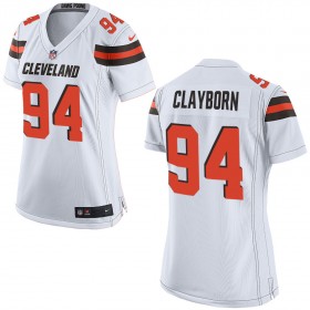 Nike Cleveland Browns Womens White Game Jersey CLAYBORN#94
