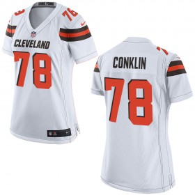 Nike Cleveland Browns Womens White Game Jersey CONKLIN#78