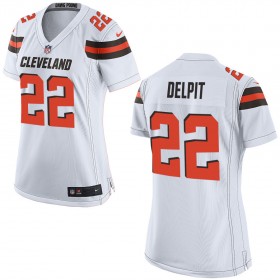 Nike Cleveland Browns Womens White Game Jersey DELPIT#22