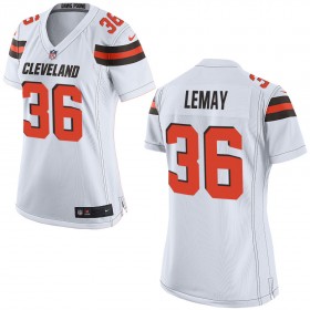 Nike Cleveland Browns Womens White Game Jersey LEMAY#36