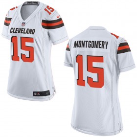 Nike Cleveland Browns Womens White Game Jersey MONTGOMERY#15