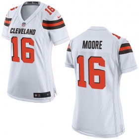Nike Cleveland Browns Womens White Game Jersey MOORE#16