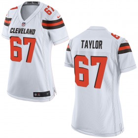 Nike Cleveland Browns Womens White Game Jersey TAYLOR#67