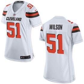 Nike Cleveland Browns Womens White Game Jersey WILSON#51