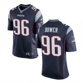 Men's New England Patriots Nike Navy Game Jersey BOWER#96