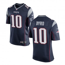 Men's New England Patriots Nike Navy Game Jersey BYRD#10