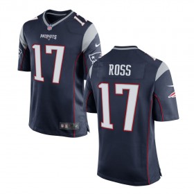 Men's New England Patriots Nike Navy Game Jersey ROSS#17