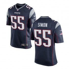 Men's New England Patriots Nike Navy Game Jersey SIMON#55