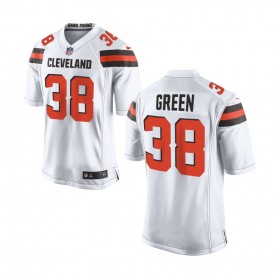 Nike Cleveland Browns Youth White Game Jersey GREEN#38