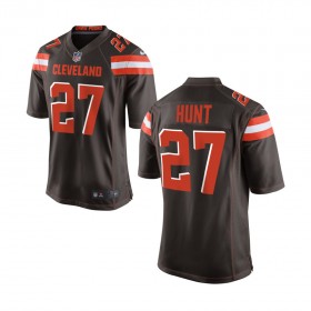 Youth Cleveland Browns Nike Brown Game Jersey HUNT#27