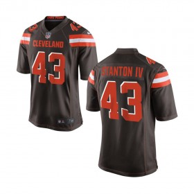Youth Cleveland Browns Nike Brown Game Jersey STANTON IV#43
