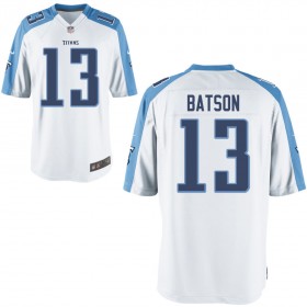 Nike Men's Tennessee Titans Game White Jersey BATSON#13
