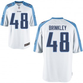 Nike Men's Tennessee Titans Game White Jersey BRINKLEY#48